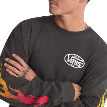 Vans Burnin' Up Long Sleeve T-Shirt - Faded Black
