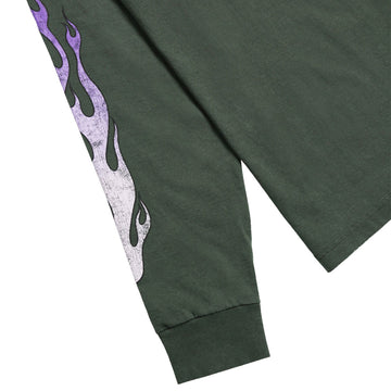 Vans Burnin' Up Long Sleeve T-Shirt - Oil Green