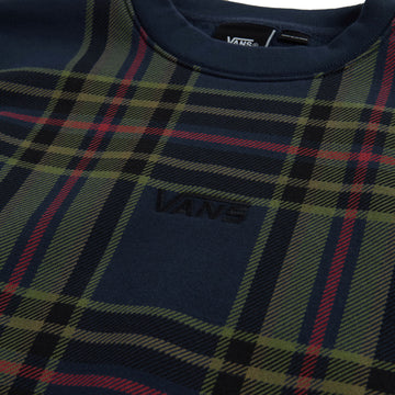 Vans Printed Plaid Crewneck Sweatshirt - Dress Blues