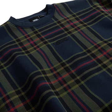 Vans Printed Plaid Crewneck Sweatshirt - Dress Blues