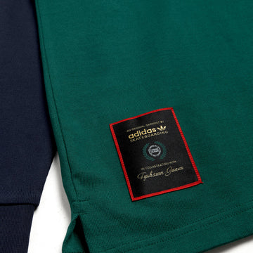 Adidas Tyshawn Rugby Shirt - Collegiate Green/Legend Ink