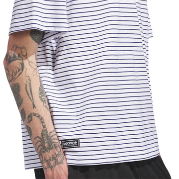 Adidas FS Stripe T-Shirt - White/Dark Blue
