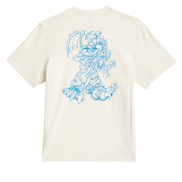 Adidas Kogan Dragon T-Shirt - Cream White/Lucid Ray Blue