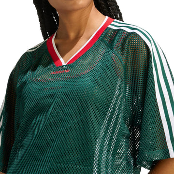 Adidas Womens Mesh Cropped T-Shirt - Collegiate Green