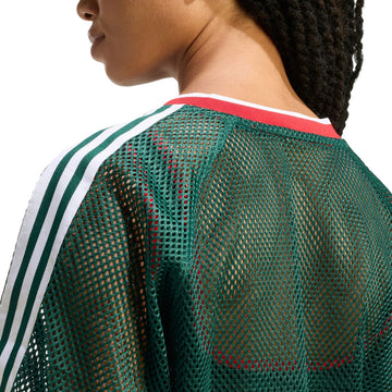 Adidas Womens Mesh Cropped T-Shirt - Collegiate Green