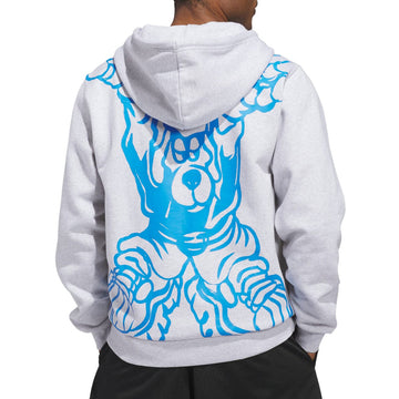 Adidas Kogan Hoodie - Light Grey Heather/Lucid Ray Blue