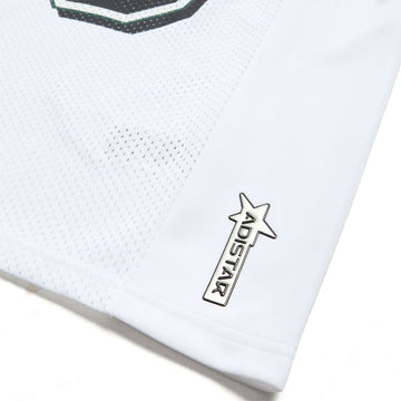 Adidas Tyshawn Jersey - White/Ice Gold Metallic/Collegiate Green
