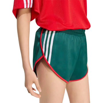 Adidas Womens Satin Shorts - Collegiate Green