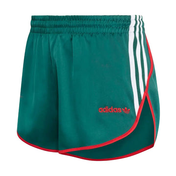 Adidas Womens Satin Shorts - Collegiate Green