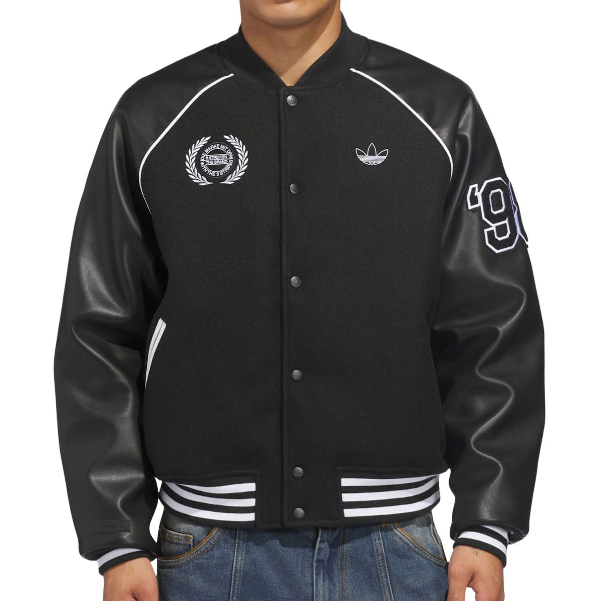 Adidas Tyshawn Letterman Jacket - Black/White – CCS