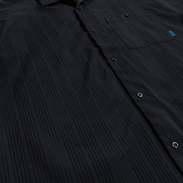 Adidas Skate Lines Button Up Shirt - Carbon/Black/Lucid Ray Blue