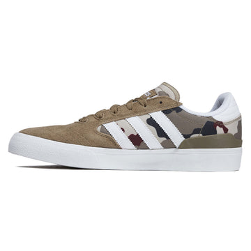 Adidas Busenitz Vulc II Shoes - Khaki/Ftwr White/Aurora Ink