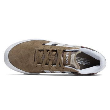 Adidas Busenitz Vulc II Shoes - Khaki/Ftwr White/Aurora Ink