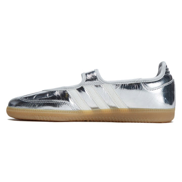 Adidas Womens Samba Jane Shoes - Silver Metallic/Off White/Gum