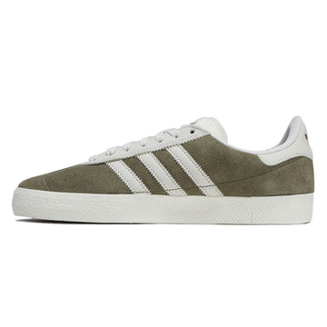 Adidas Gazelle ADV Shoes - Olive Strata/Chalk White/Gold Metallic