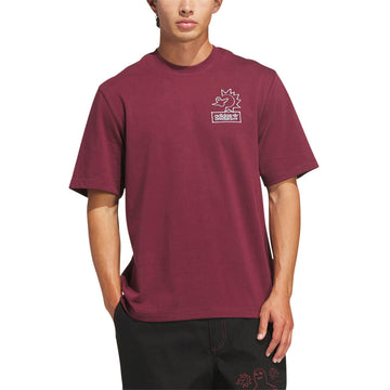 Adidas Gonz Na T-Shirt - Shadow Red/Halo Silver