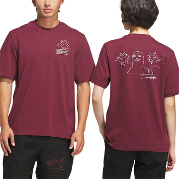 Adidas Gonz Na T-Shirt - Shadow Red/Halo Silver