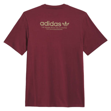Adidas 4.0 Logo T-Shirt - Shadow Red/Khaki