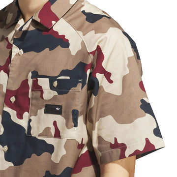 Adidas FS+ Shirt - Khaki Heather/Khaki/Aurora Ink/Shadow Red