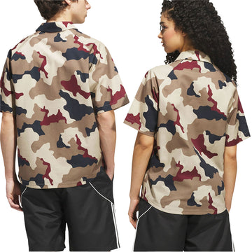 Adidas FS+ Shirt - Khaki Heather/Khaki/Aurora Ink/Shadow Red