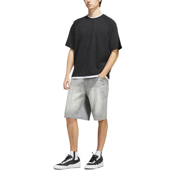 Adidas Tyshawn Washed Denim Shorts - Grey