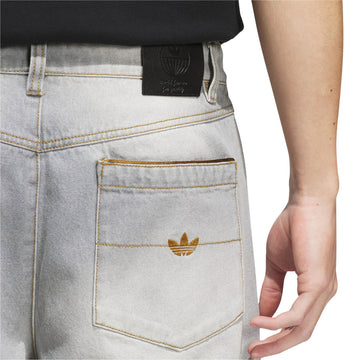 Adidas Tyshawn Washed Denim Shorts - Grey