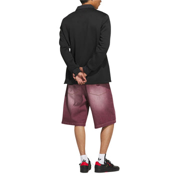 Adidas Tyshawn Washed Denim Shorts - Maroon