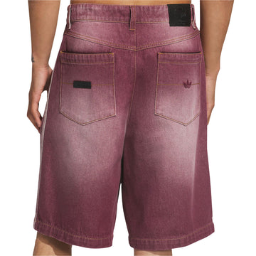 Adidas Tyshawn Washed Denim Shorts - Maroon