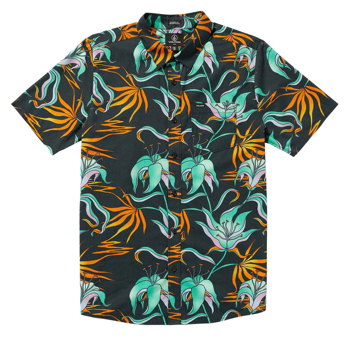 Volcom Brainmelter Floral Shirt - Black/Green image 4