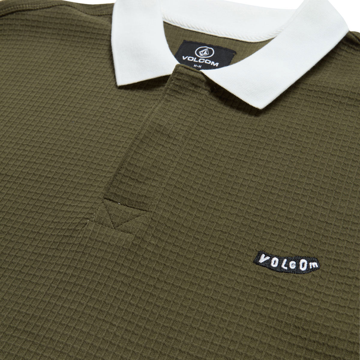 Volcom Curbstone Long Sleeve Polo Shirt - Sage Leaf image 2
