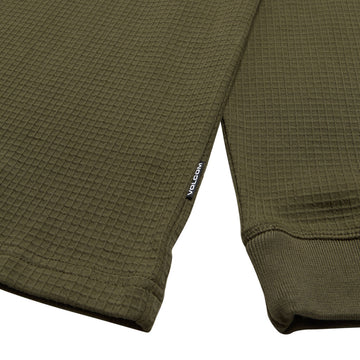 Volcom Curbstone Long Sleeve Polo Shirt - Sage Leaf