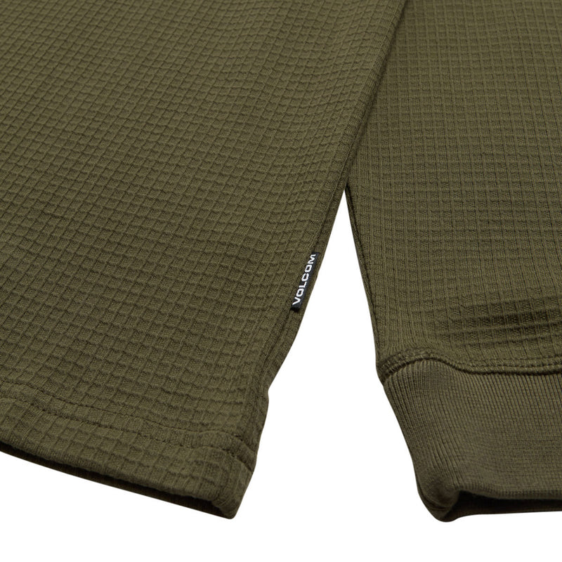 Volcom Curbstone Long Sleeve Polo Shirt - Sage Leaf