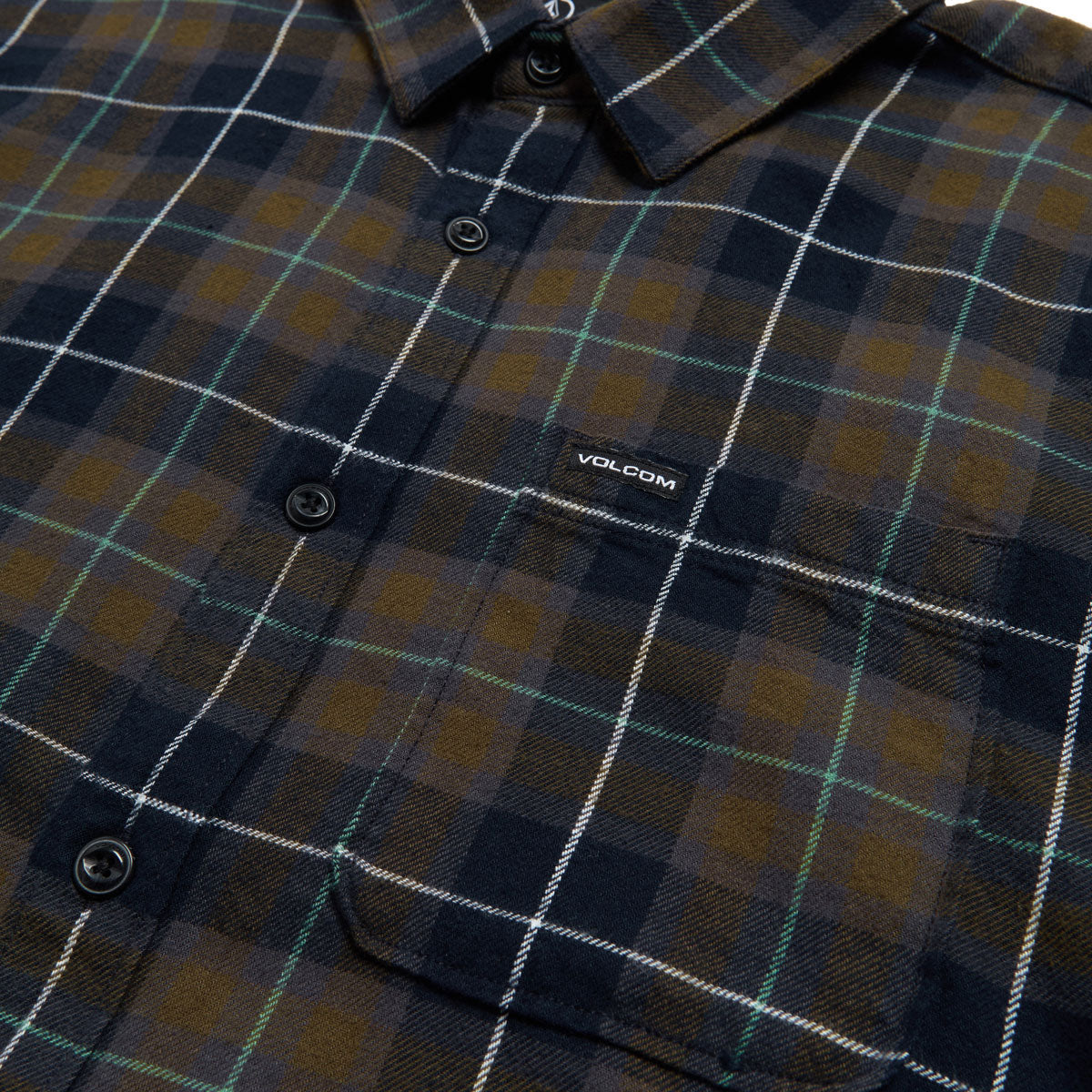 Volcom Caden Plaid Long Sleeve Shirt - Navy 2025 image 3