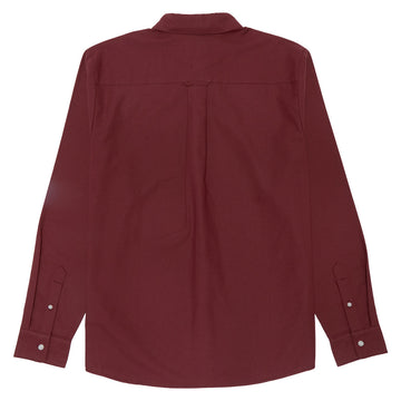 Volcom Veeco Oxford Long Sleeve Shirt - Merlot