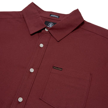 Volcom Veeco Oxford Long Sleeve Shirt - Merlot