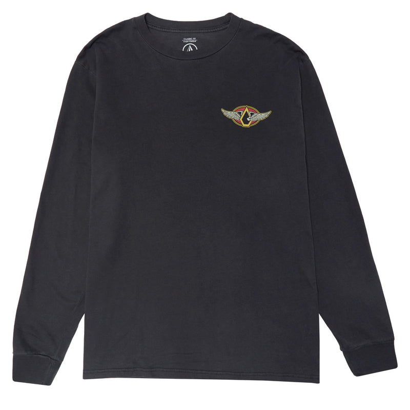 Volcom Wing It Long Sleeve T-Shirt - Antique Black