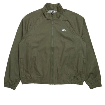 Nike SB Denim Zip Up Track Jacket - Medium Olive/White