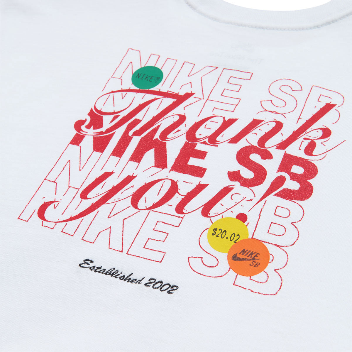Nike SB Youth Thank You T-Shirt - White image 4