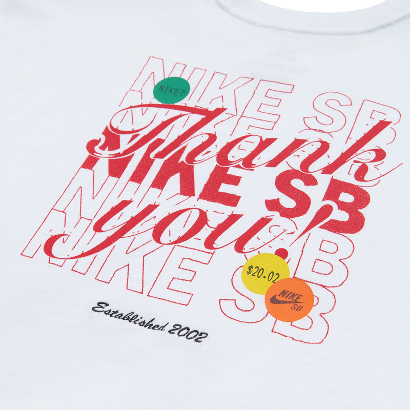 Nike SB Youth Thank You T-Shirt - White