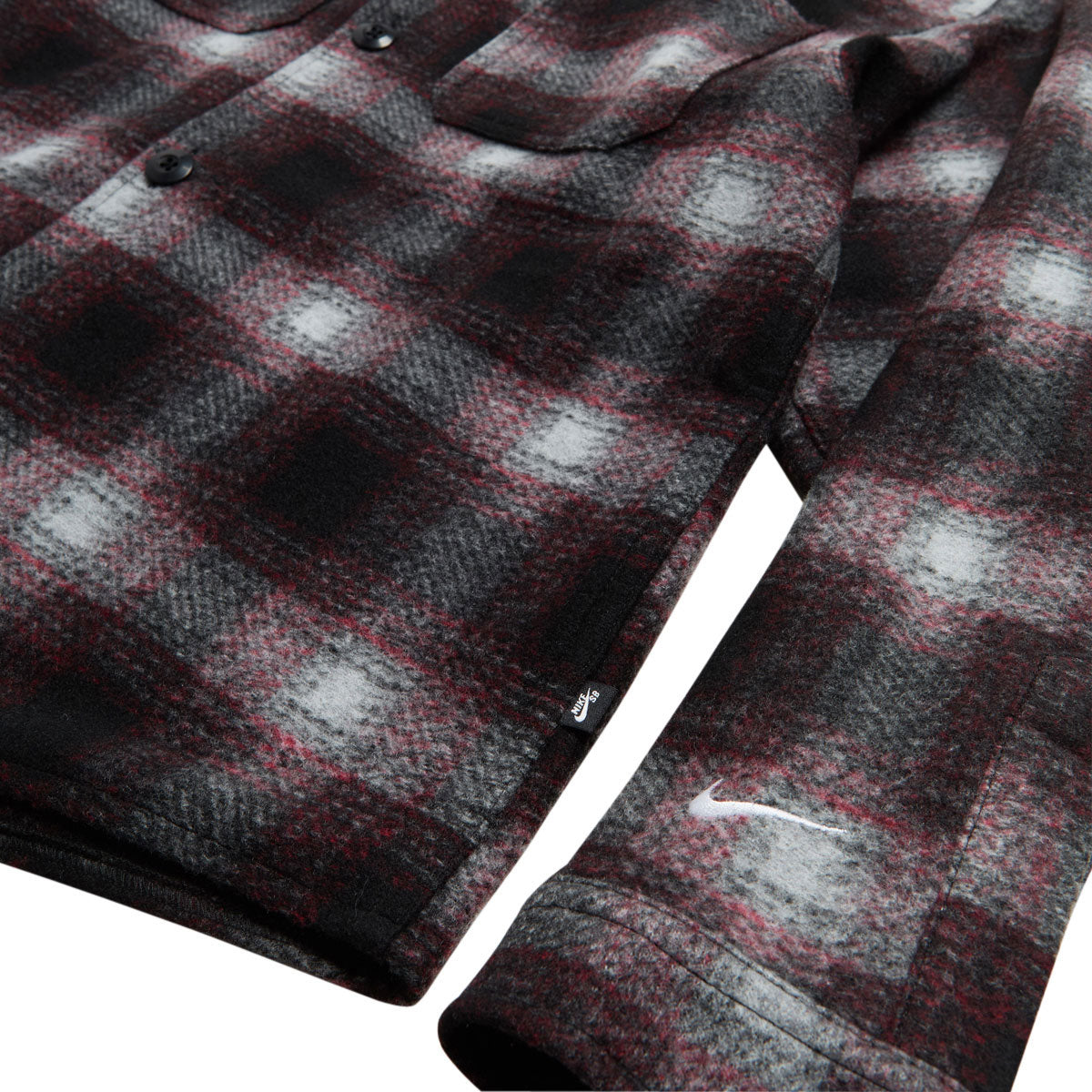 Nike SB Youth Long Sleeve Button Down Shirt - Black/White image 4