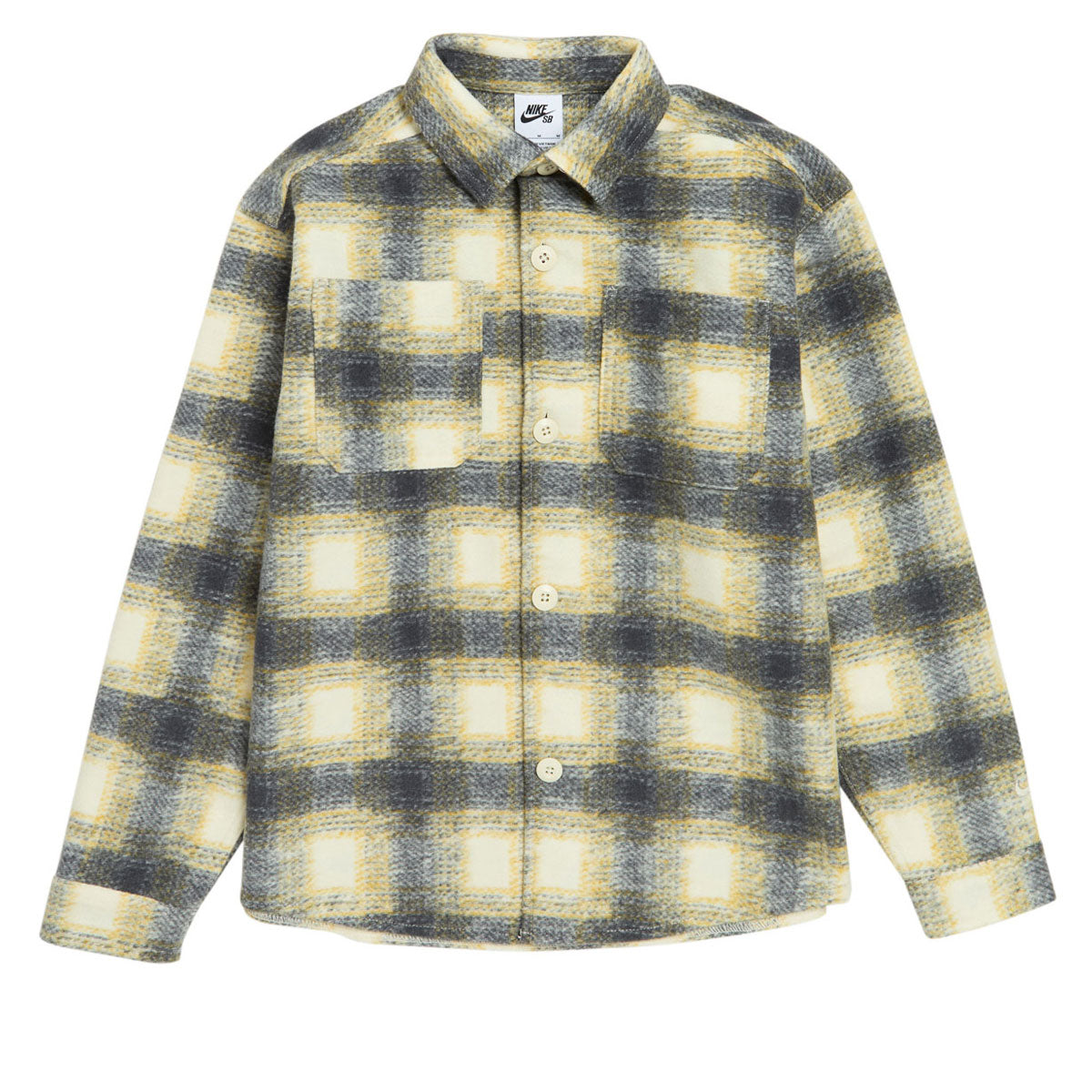 Nike SB Youth Long Sleeve Button Down Shirt - Light Khaki/Desert Khaki image 1