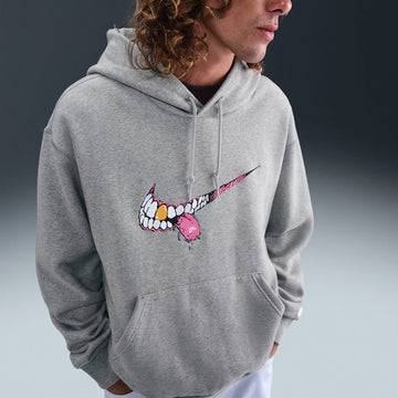 Nike SB SSNL GFX 1 Hoodie - Dark Grey Heather/White