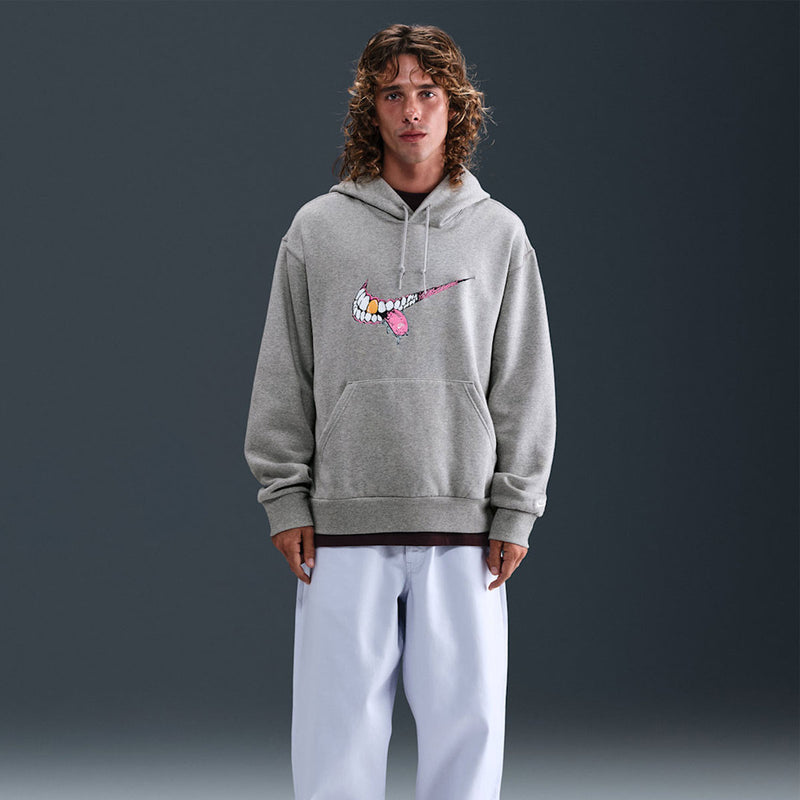 Nike SB SSNL GFX 1 Hoodie - Dark Grey Heather/White