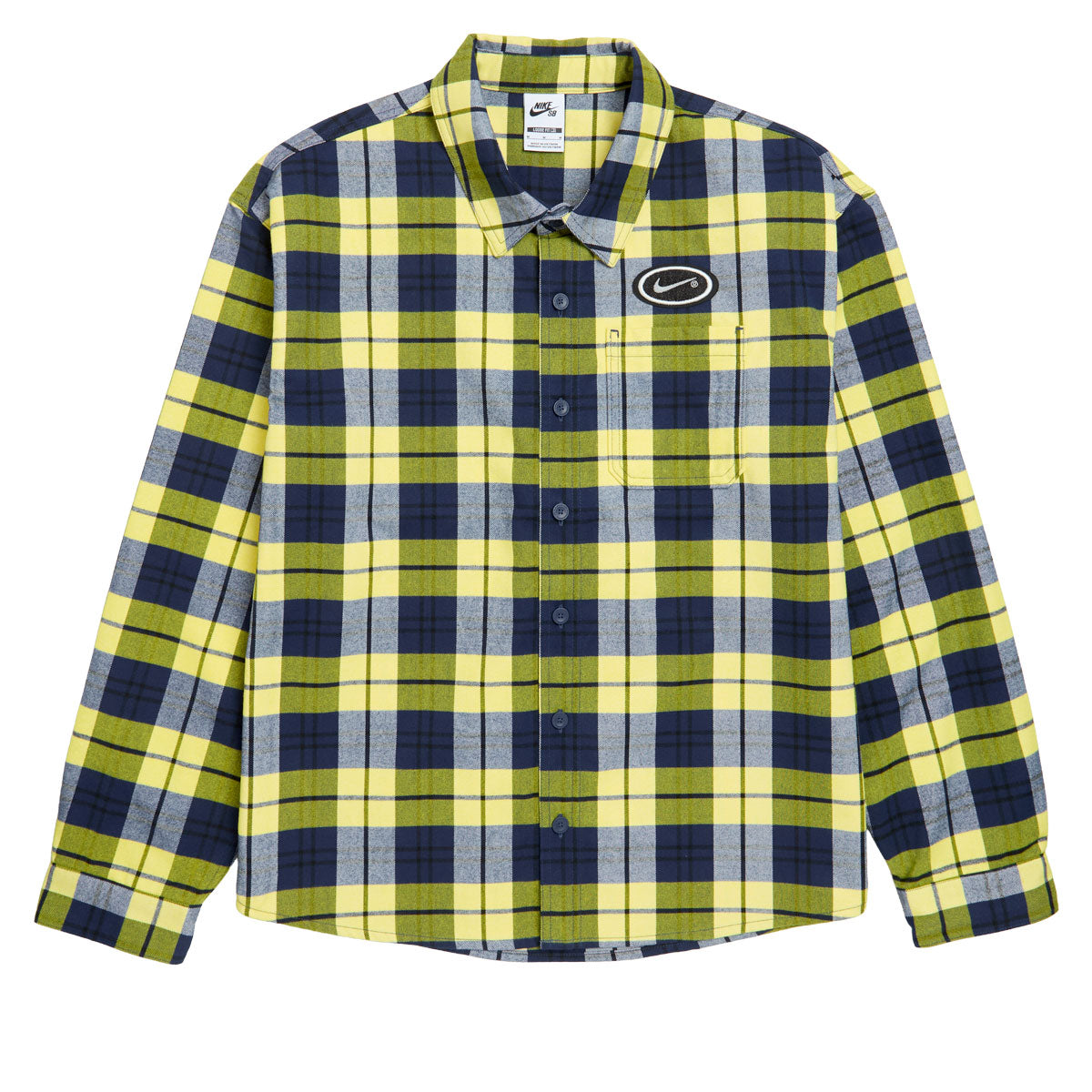 Nike SB Koston Long Sleeve Flannel Shirt - Midnight Navy/Speed