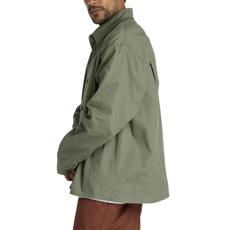 New Balance Numeric Button Up Long Sleeve Shirt - Dark Olive
