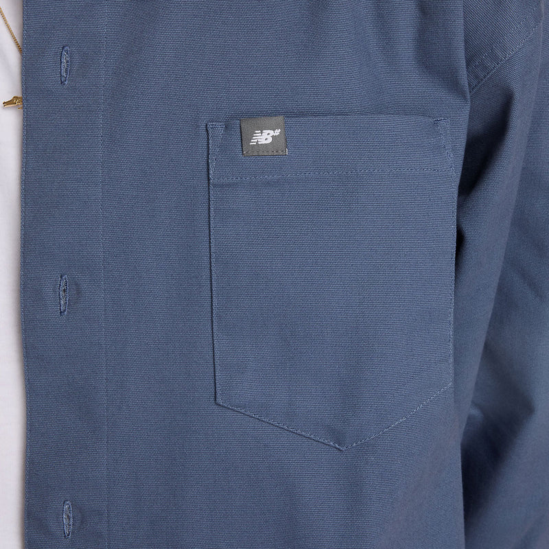 New Balance Numeric Button Up Long Sleeve Shirt - Blue