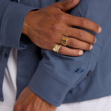 New Balance Numeric Button Up Long Sleeve Shirt - Blue