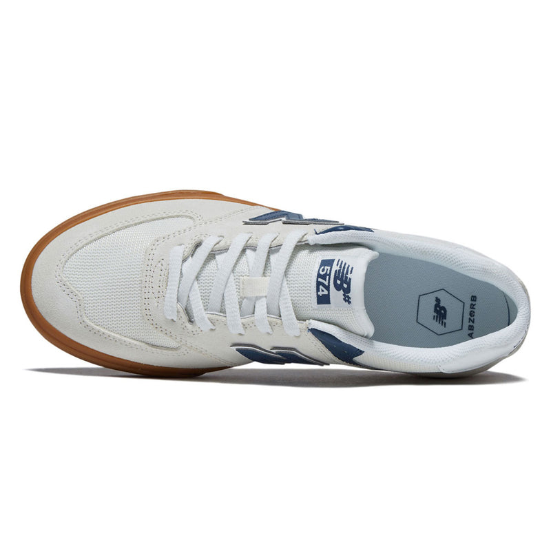 New Balance 574 Vulc Shoes - Sea Salt/Blue