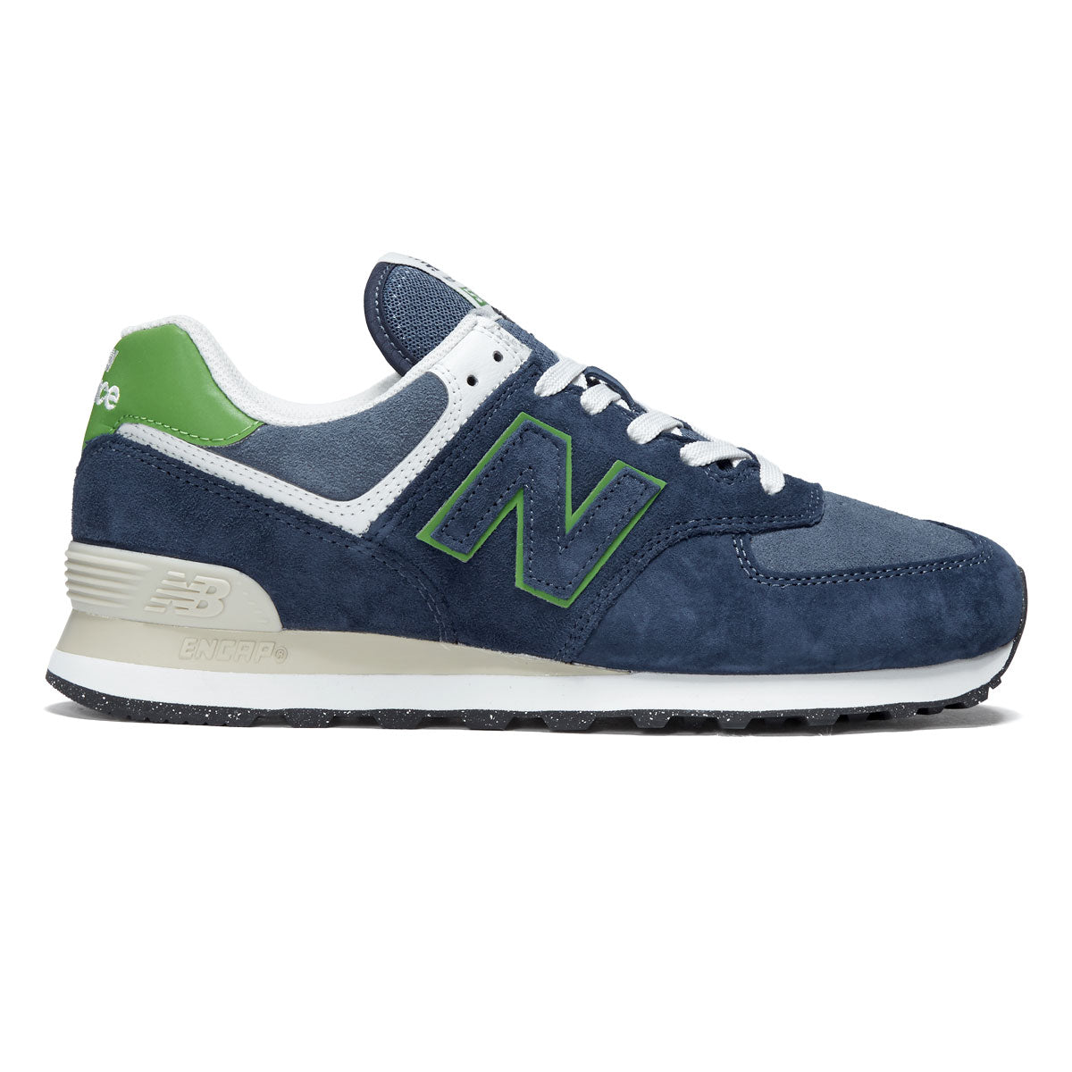 New Balance 574 Shoes - Navy/Alpine Green – CCS