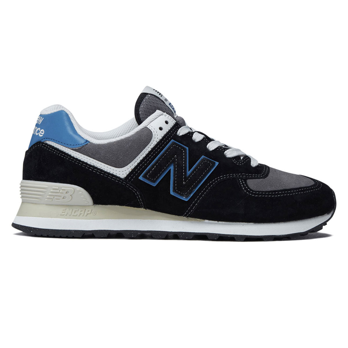 New Balance 574 Shoes - Black Cement/Slate Grey – CCS